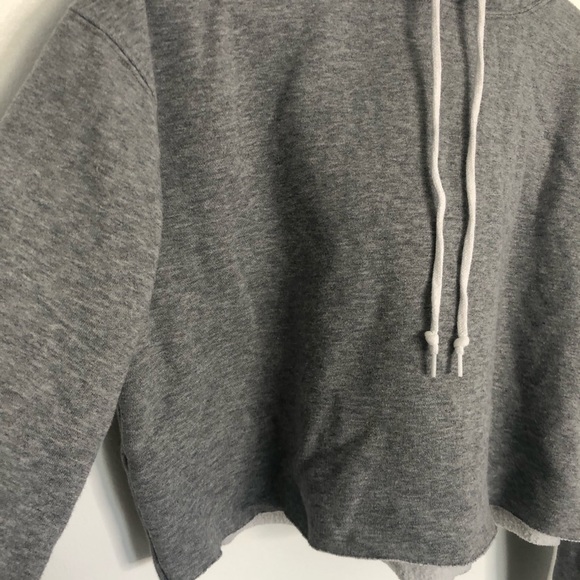 SOLD! Cropped Grey Hoodie - Picture 2 of 4